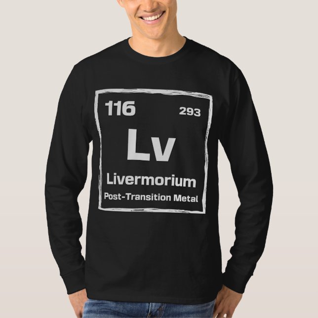 Camiseta Livermorio (Lv) - Tabla Periódica de los Elementos (Anverso)