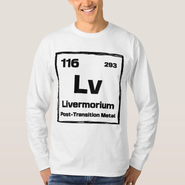 Camiseta Livermorio (Lv) - Tabla Periódica de los Elementos (Anverso)