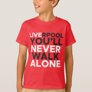 Camiseta Liverpool nunca caminarás solo, niño