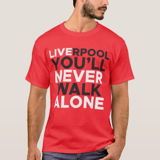 Camiseta Liverpool nunca caminarás solo rojo