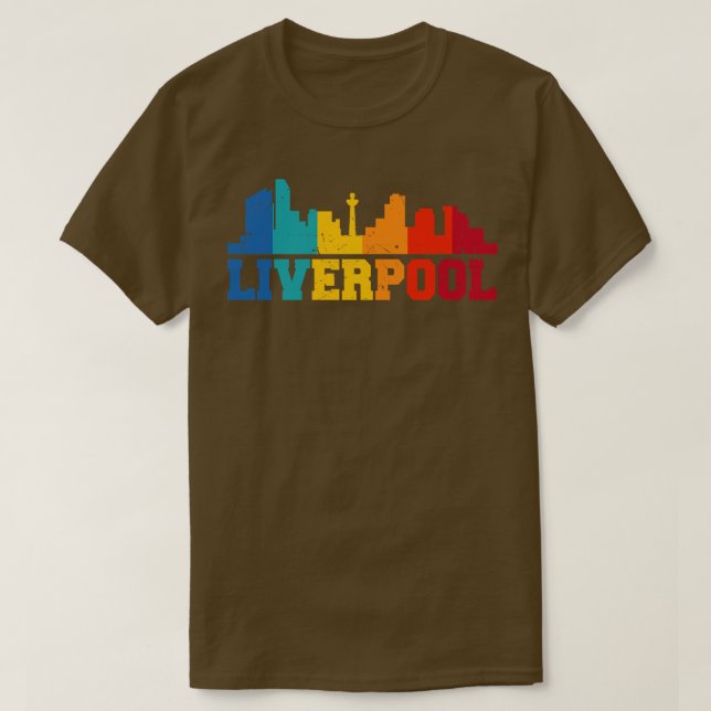 Camiseta Liverpool Retro Skyline UK (Diseño del anverso)