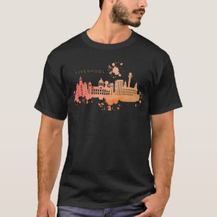 Camiseta Liverpool Skyline England Uk