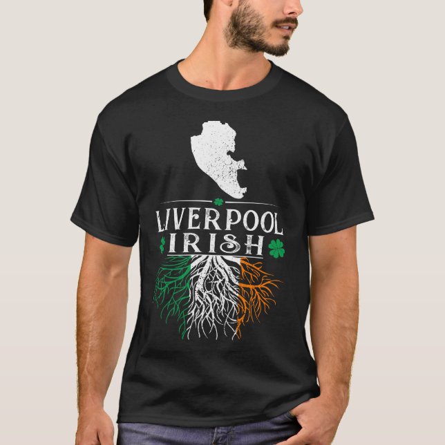 Camiseta Liverpool UK City Irish Roots St Patrick Day (Anverso)