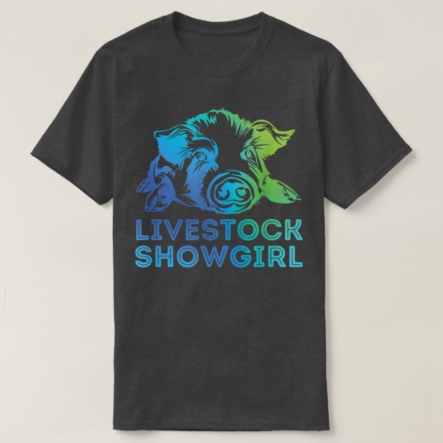 Camiseta Livestock Showgirl Showing Pigs At The Fair  (Diseño del anverso)
