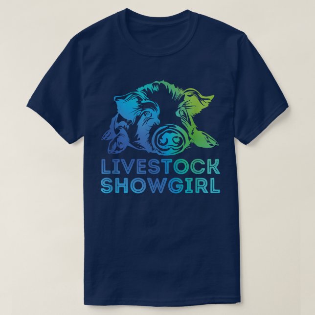 Camiseta Livestock Showgirl Showing Pigs At The Fair4078  (Diseño del anverso)