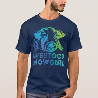 Camiseta Livestock Showgirl Showing Pigs At The Fair4078 