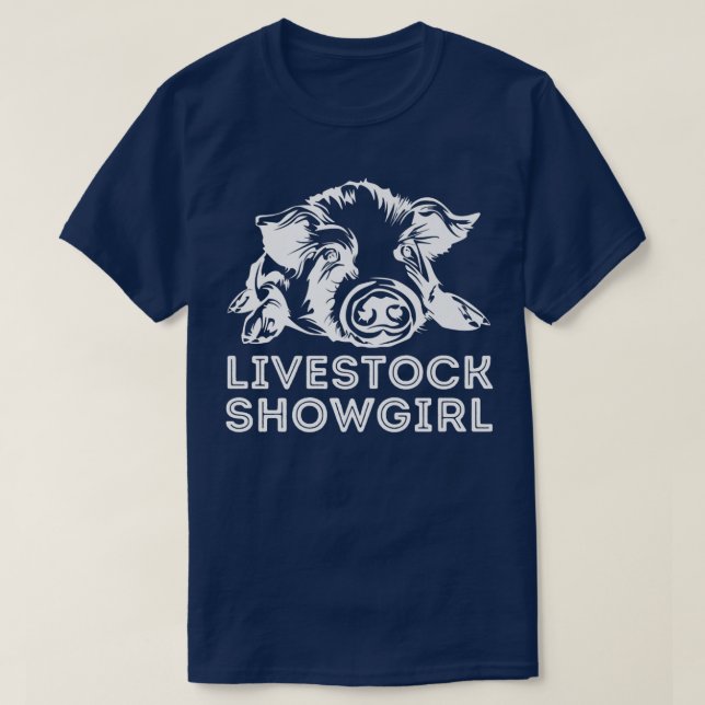 Camiseta Livestock Showgirl Showing Pigs At The Fair Premiu (Diseño del anverso)