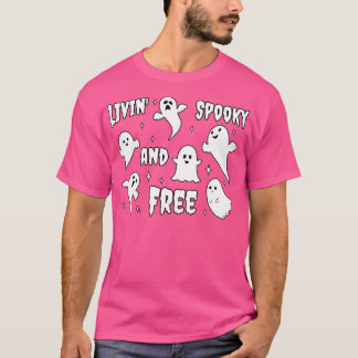 Camiseta Livin espeluznante y libre Fantasma