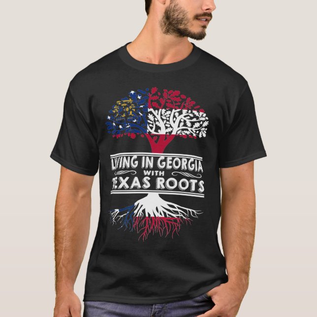 Camiseta Living in Georgia with Texas Roots (Anverso)
