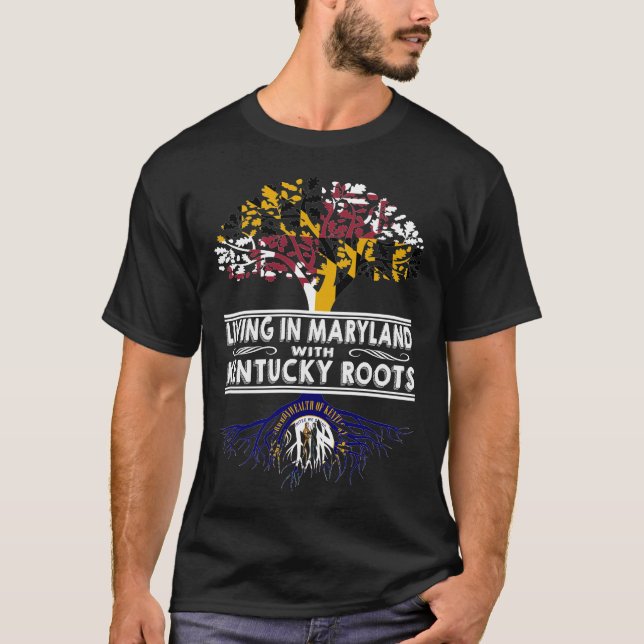 Camiseta Living in Maryland with Kentucky Roots (Anverso)