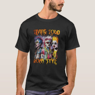 Camiseta Living Loud Rock Style Tee Punk Pop Grunge Vibe