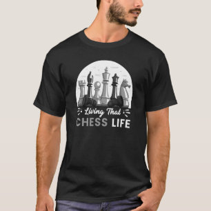 Camiseta Living That Chess Life Sports Player Coach Graphic