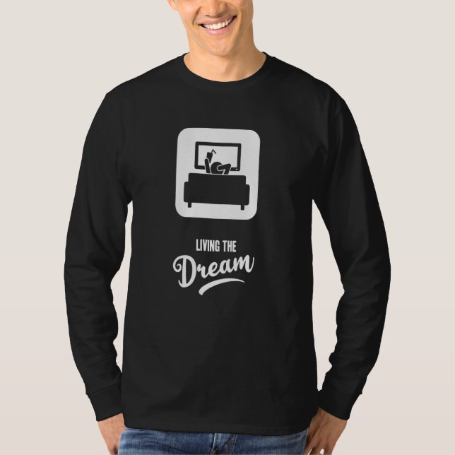 Camiseta Living The Dream Tv Series Binge Watching (Anverso)