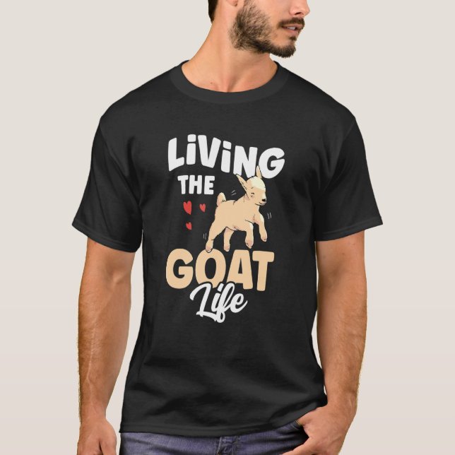 Camiseta Living The Goat Life Owner Mascota Animal (Anverso)