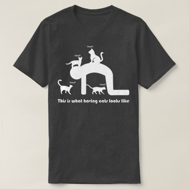 Camiseta Living with cats  (Diseño del anverso)
