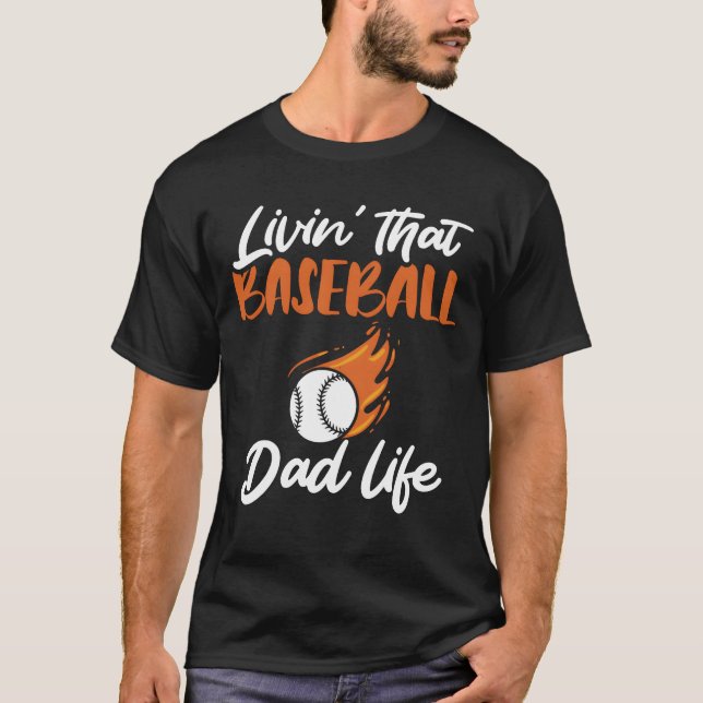 Camiseta Livinhat Baseball Dad Life Sports Fathers Day fami (Anverso)