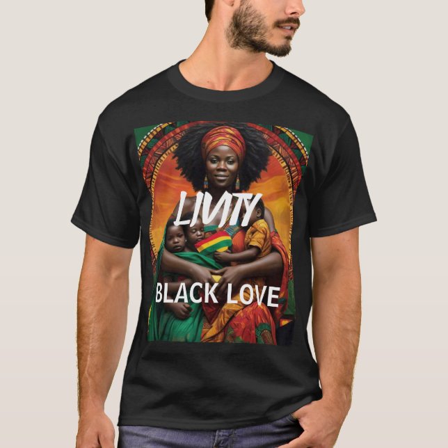 Camiseta LIVITY BLACK LOVE Basic Dark T-Shirt (Anverso)