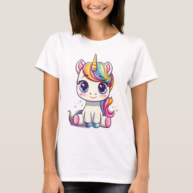 Camiseta LIVIYA- Unicornio arcoiris (Anverso)