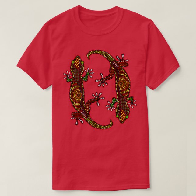 Camiseta Lizard Australia lagarto aborigen pinta Cl (Diseño del anverso)