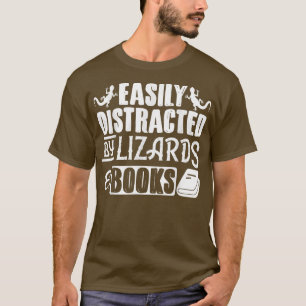 Camiseta Lizard Book Reptile Distrae fácilmente por Lizards