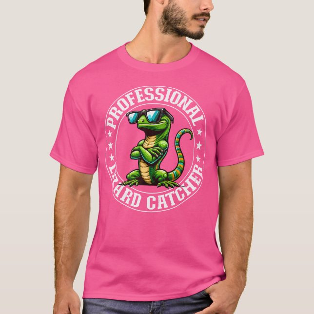 Camiseta Lizard Catcher Profesional Funny Gecko Lizard Hun (Anverso)