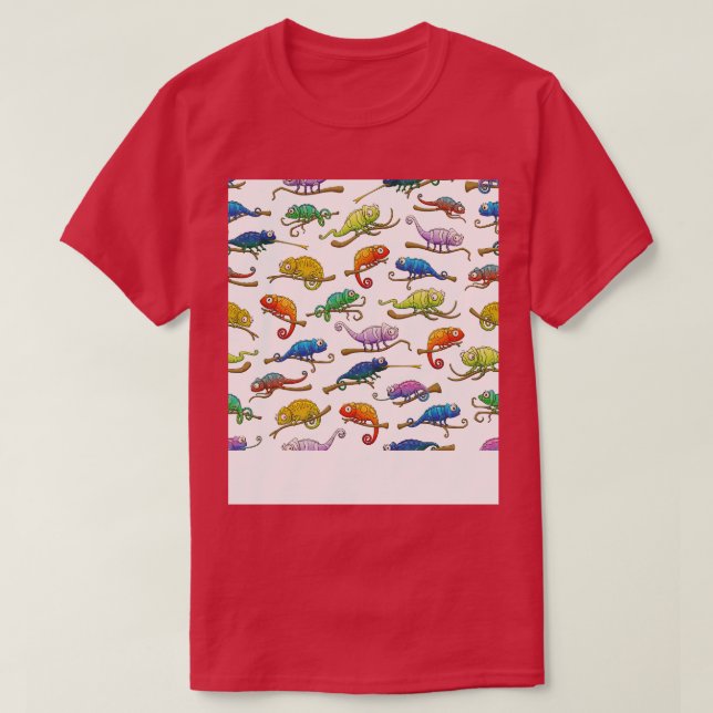 Camiseta Lizard cúpula multicolor Chameleon (Diseño del anverso)