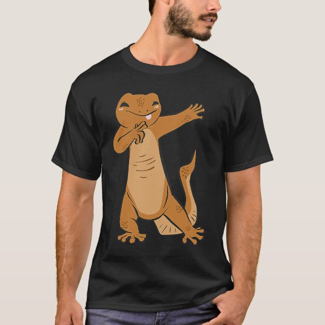 Camiseta lizard gecko dabbing reptile dab (Anverso)