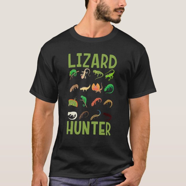Camiseta Lizard Hunter Reptile Bearded Dragon Lizards (Anverso)