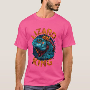 Camiseta Lizard King Gracioso Reptile Iguana Exótica Con Ca
