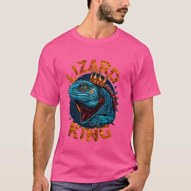 Camiseta Lizard King Gracioso Reptile Iguana Exótica Con Ca (Anverso)