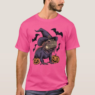 Camiseta Lizard Lover Scary Calabaza Bat Witch Lizard Hallo