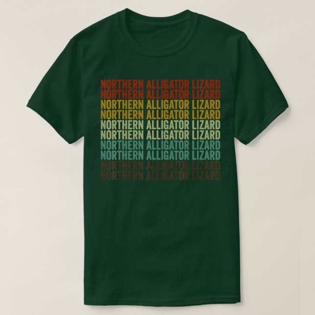 Camiseta Lizard Retro del ligador del norte (Diseño del anverso)