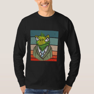 Camiseta Lizard suit formal cartoon retro, earthy tones Rep