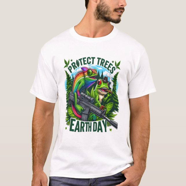 Camiseta Lizard Warrior salva los árboles (Anverso)