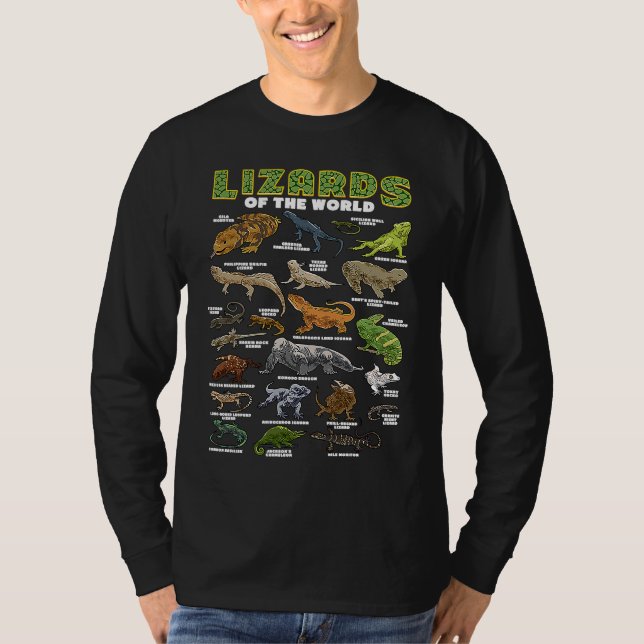 Camiseta Lizards Animal of the World Reptiles Animals Herpe (Anverso)