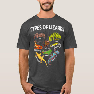 Camiseta LizardShirt Tipos de lagartijas para niños pequeño