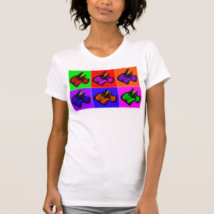 Camiseta Lizarras estilizadas de cuello de neón