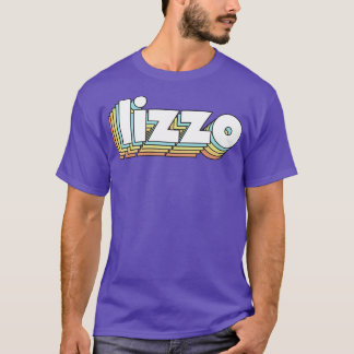 Camiseta Lizzo Retro Rainbow Typography Style