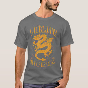 Camiseta Ljubljana Eslovenia Est 11 Ciudad de Dragones Vint