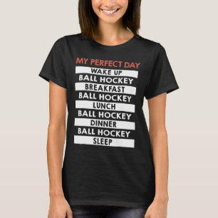 Camiseta Ll Hockey Mi Día Perfecto Rutina Diaria de un Juga
