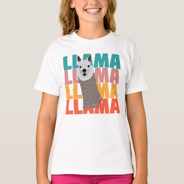 CAMISETA LLAMA. (Anverso)