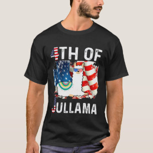 Camiseta LLAMA 4 de julio de julio EE. UU. bandera de EE. U