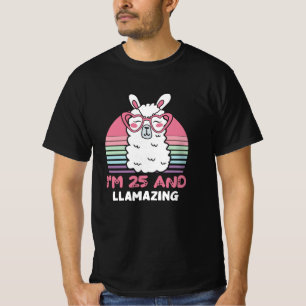 Camiseta Llama a 25 años por cumpleaños, cumpleaños 25