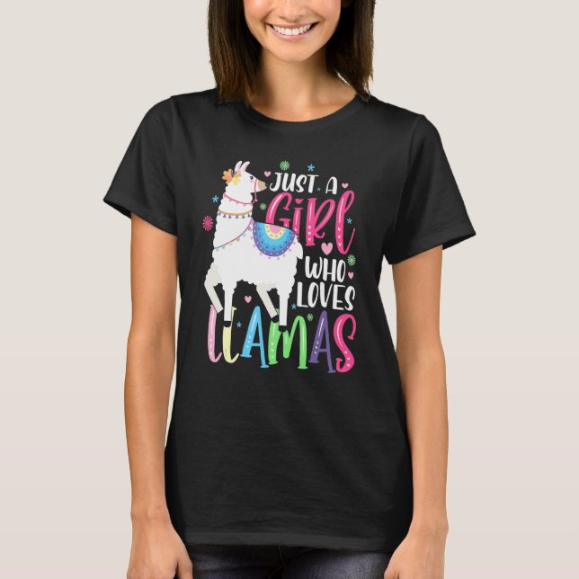 Camiseta Llama a Chica de Alpaca ama Llama (Anverso)