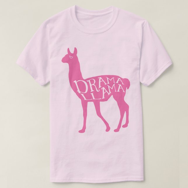 Camiseta Llama a drama rosa (Diseño del anverso)