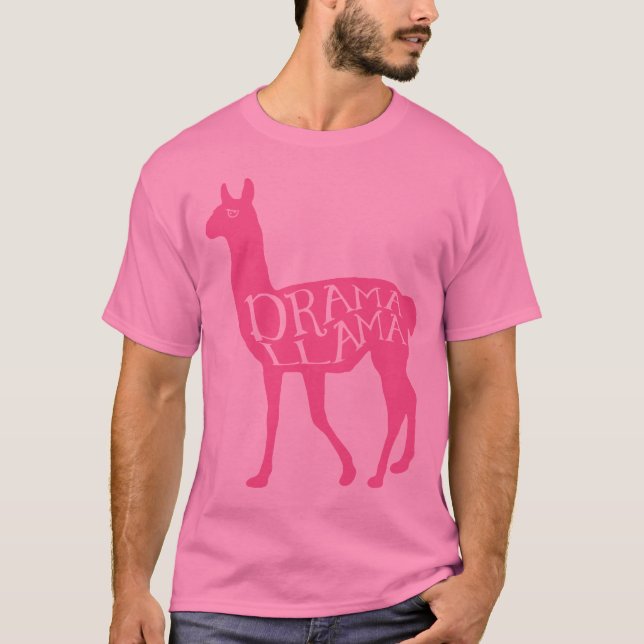 Camiseta Llama a drama rosa (Anverso)