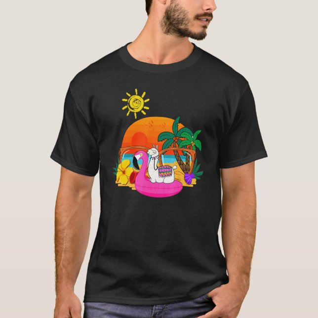 Camiseta Llama A La Playa De Vacaciones De Verano Del Flota (Anverso)