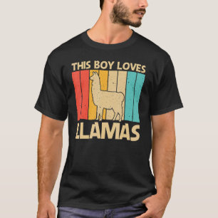 Camiseta Llama a los chicos animal de la granja Llama