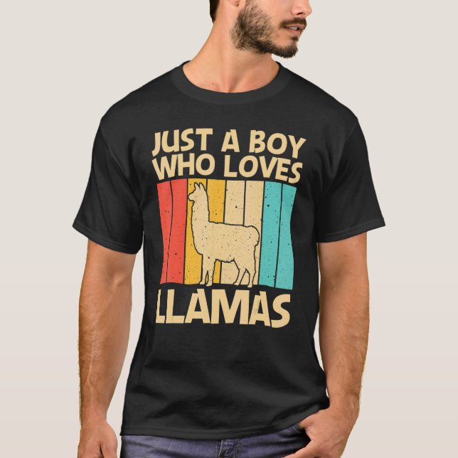Camiseta Llama a los chicos animal de la granja Llama (Anverso)