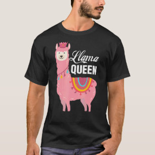Camiseta Llama a mamá reina adorable animal para mujeres Ll